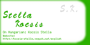 stella kocsis business card